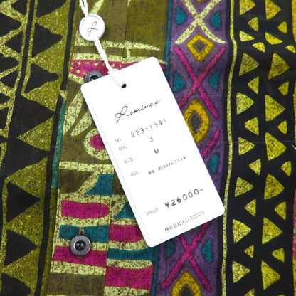 Vintage 90s Japan Made Native Shirt Roman Rominas 90s Retro All-over Print Poly Shirt M Multicolor Native Made in Japan Unused