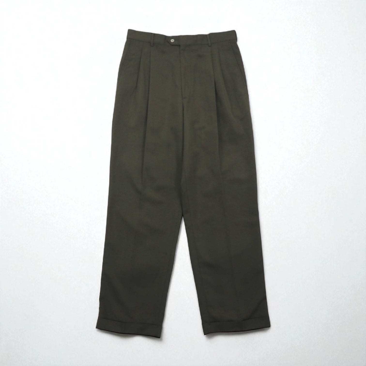 (古着)80〜90s ワイドスラックス パンツ cityboy チノスラックス 古着 90年代 STACY ADAMS チェック柄 ツータック レーヨン×ポリ