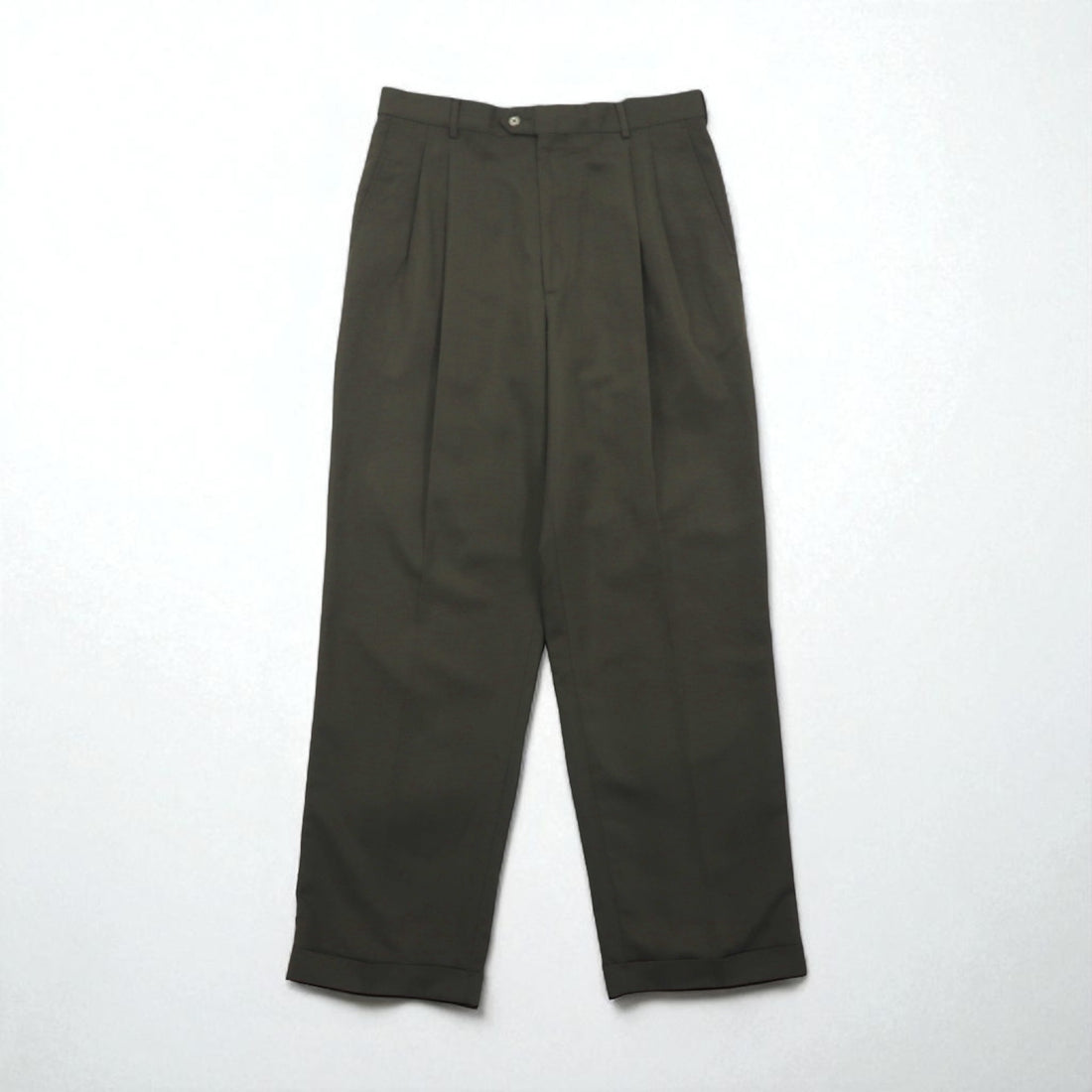 CHAPS RALPH LAUREN 90年代 2タック ワイド スラックスパンツ  L カーキ Trousers