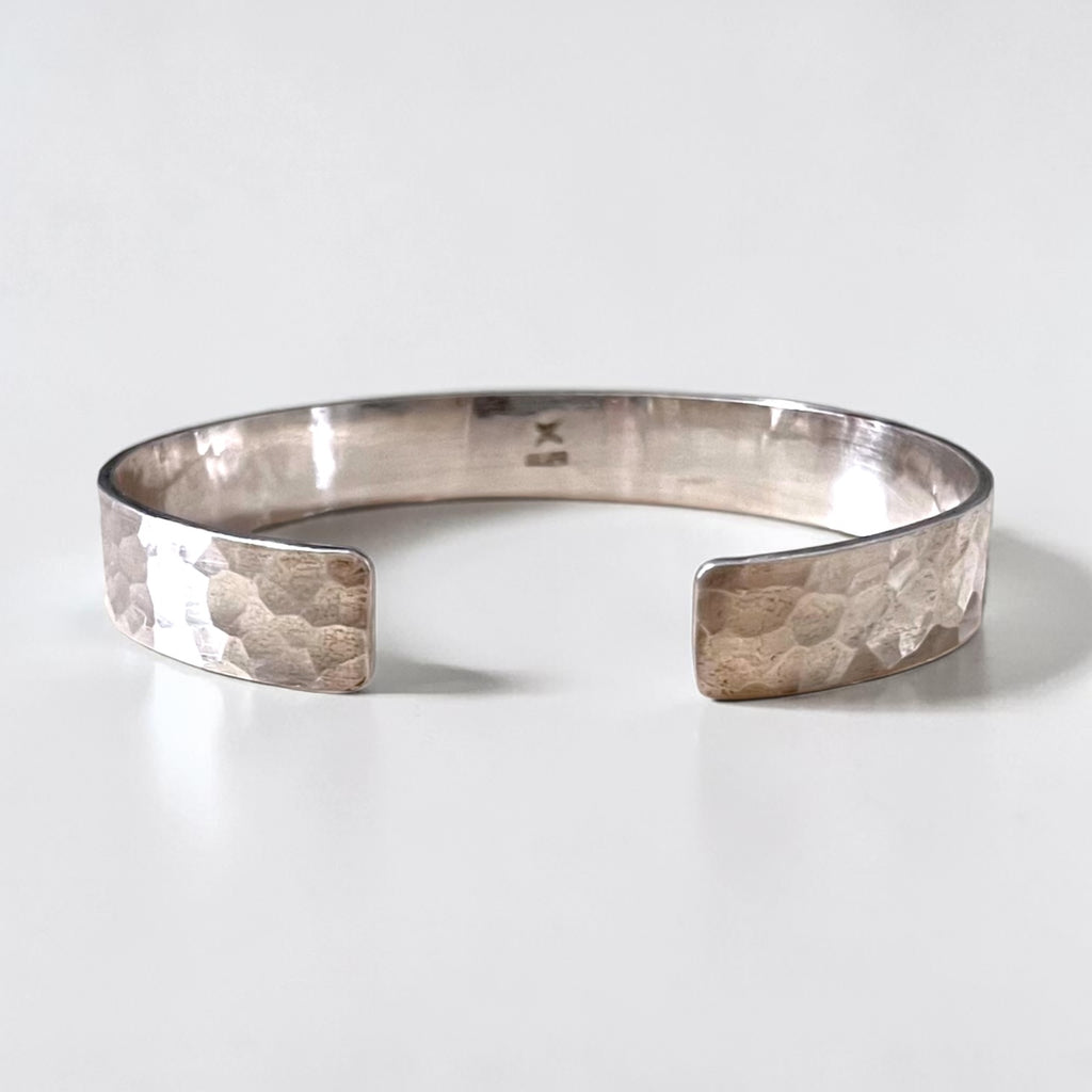 Vintage Silver Bangle ハンマーワーク 槌目 シルバーバングル カフ ブレスレット SILVER 刻印
