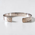 Vintage Silver Bangle ハンマーワーク 槌目 シルバーバングル カフ ブレスレット SILVER 刻印