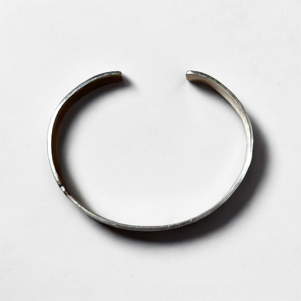 Vintage Silver Bangle ハンマーワーク 槌目 シルバーバングル カフ ブレスレット SILVER 刻印