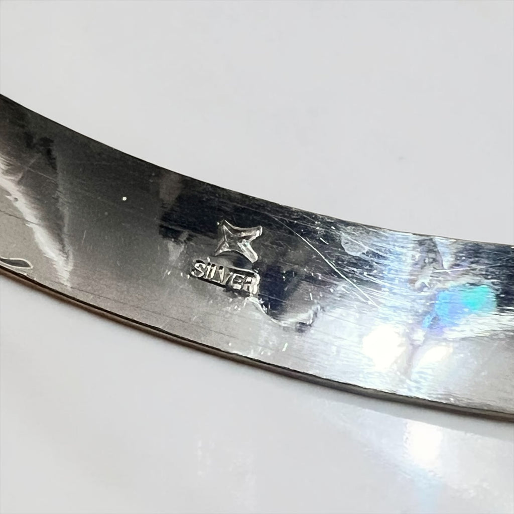 Vintage Silver Bangle ハンマーワーク 槌目 シルバーバングル カフ ブレスレット SILVER 刻印