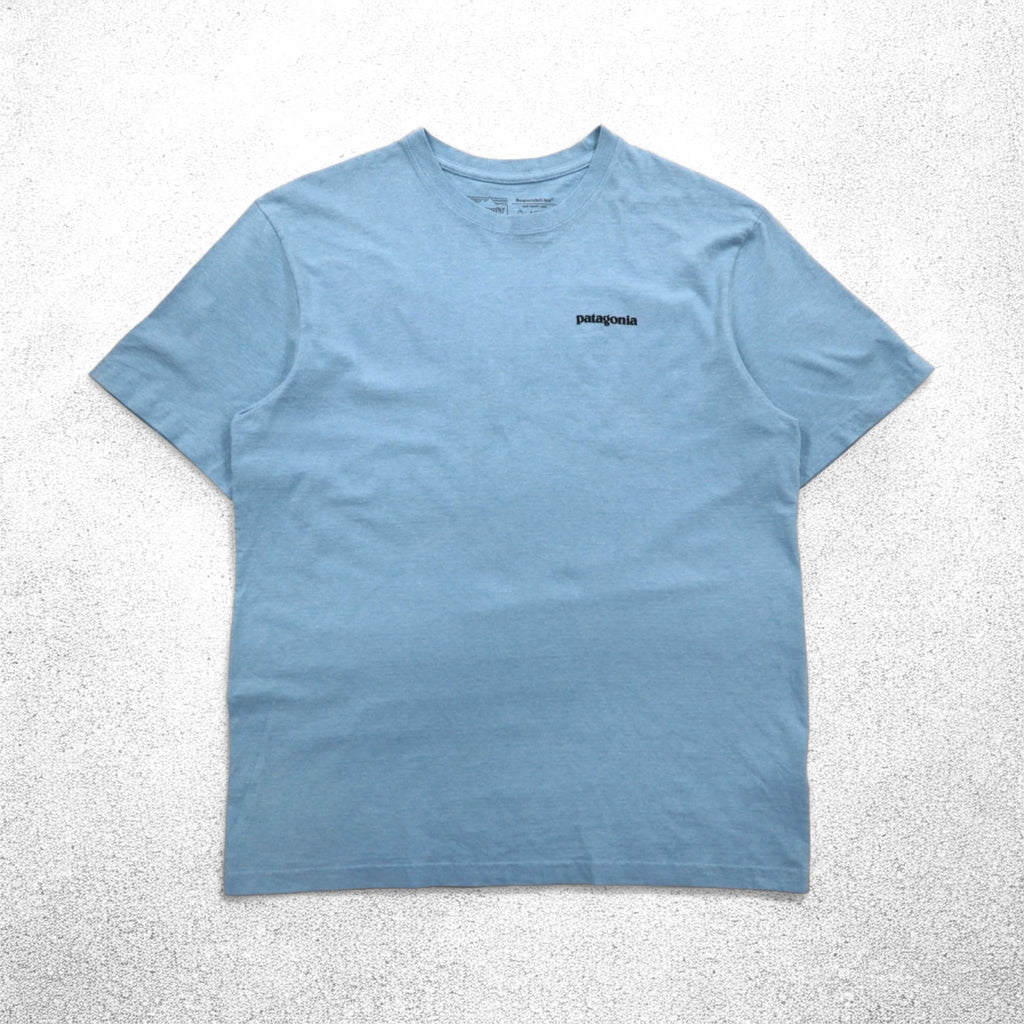 patagonia P-6ロゴ レスポンシビリティー P-6 LOGO RESPONSIBILI-TEE Tシャツ M ブルー 39174