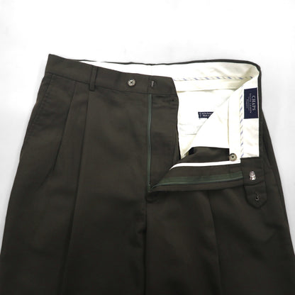 CHAPS RALPH LAUREN 90s 2-pleat wide-leg trousers, size L, khaki