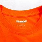 X-LARGE ロゴプリント ロングスリーブTシャツ ロンT L オレンジ コットン 両面プリント