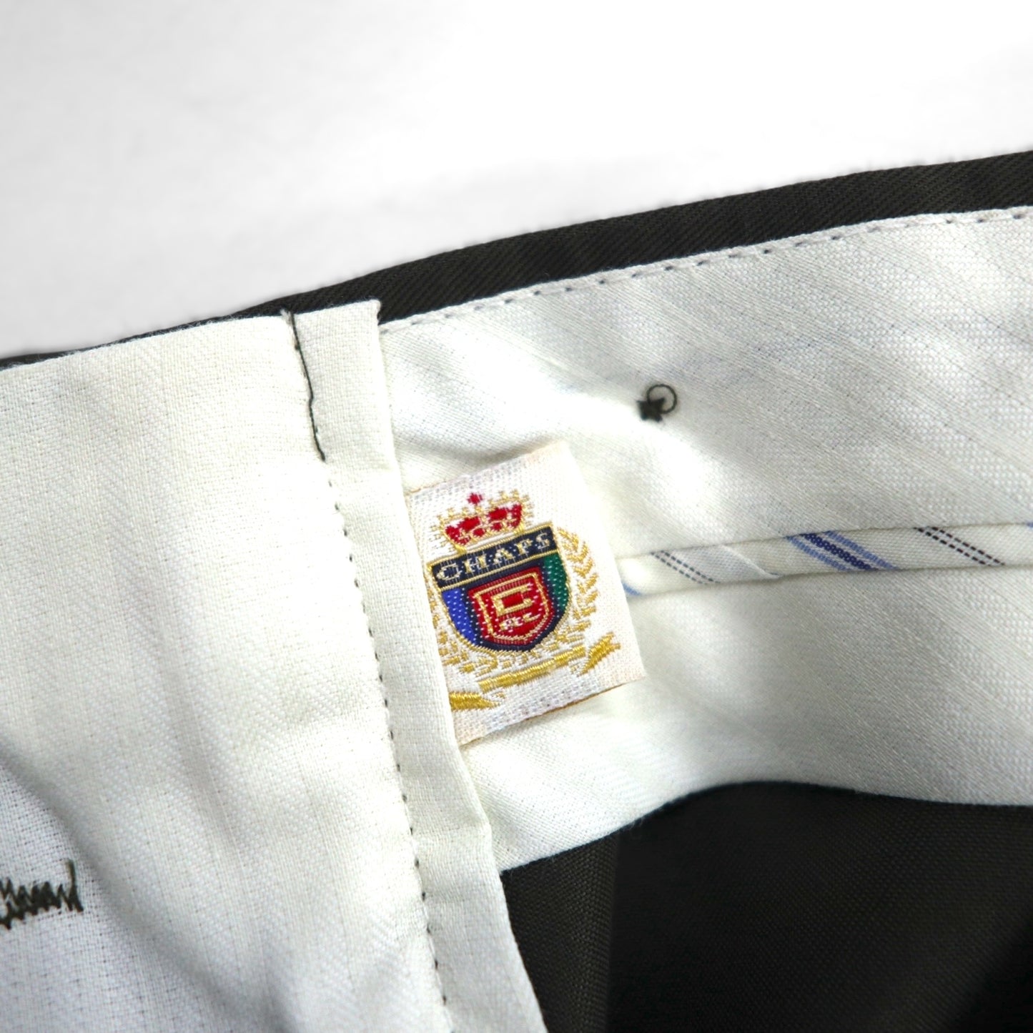 CHAPS RALPH LAUREN 90s 2-pleat wide-leg trousers, size L, khaki