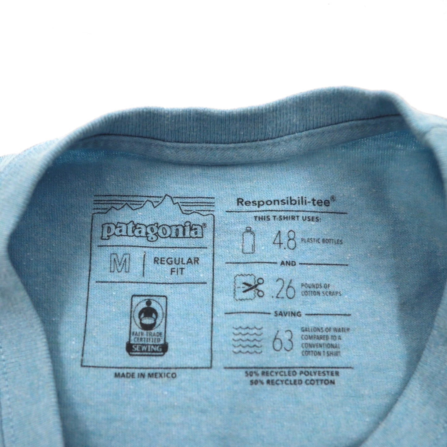 Patagonia P-6 Logo Responsibility P-6 LOGO RESPONSIBILI-TEE T-shirt M Blue 39174