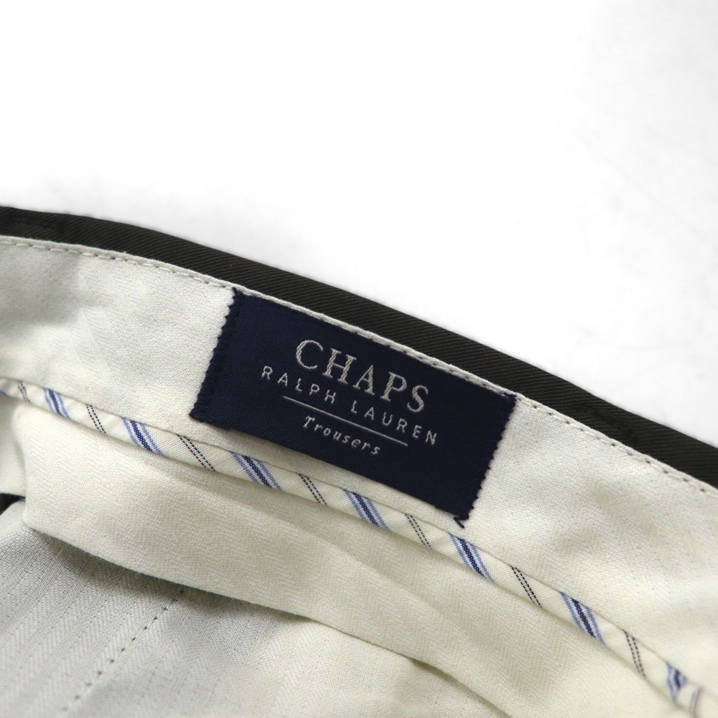 CHAPS RALPH LAUREN 90s 2-pleat wide-leg trousers, size L, khaki