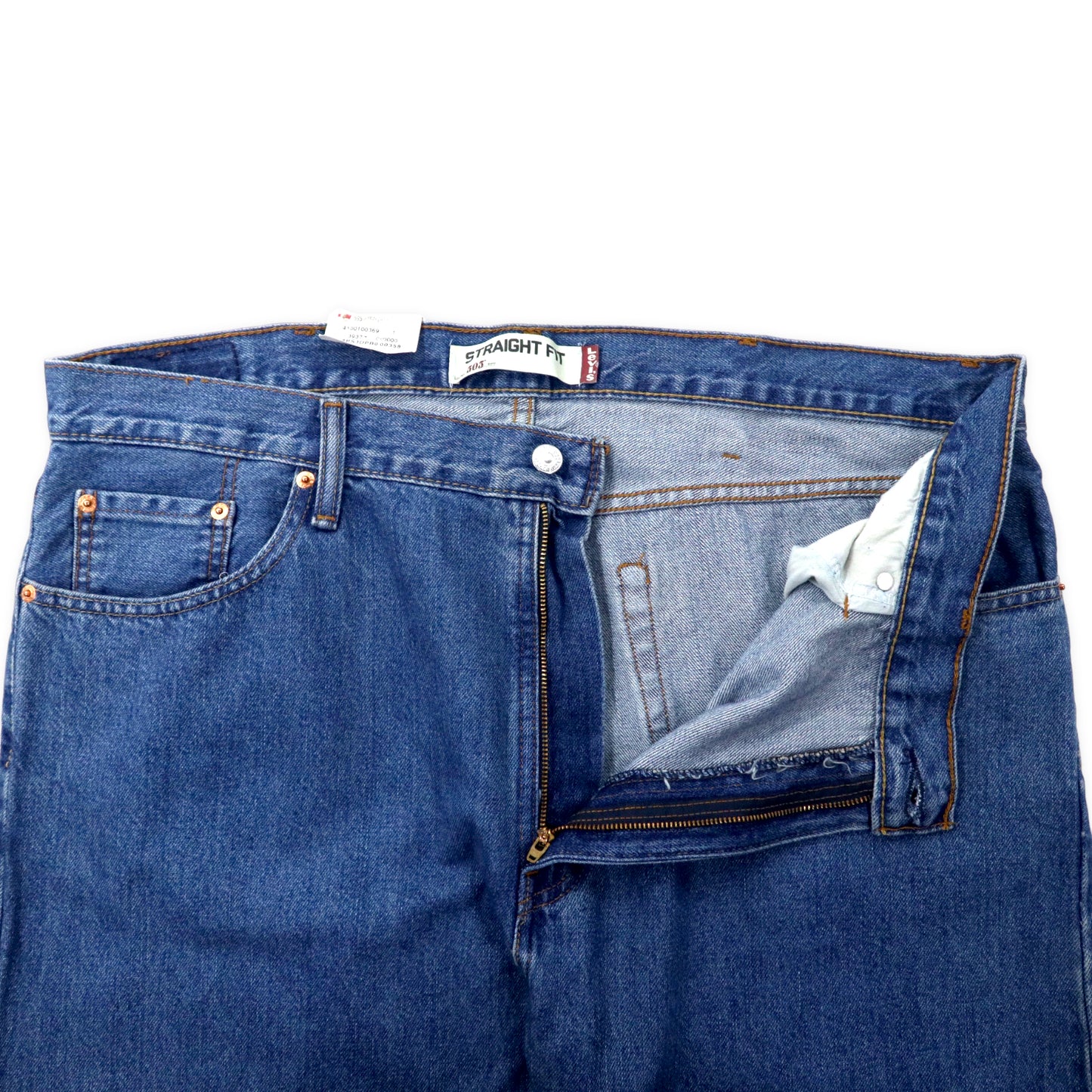 Levi's 505 Straight Fit Denim PANTS 40 Blue 505-4891 Big Size Unused