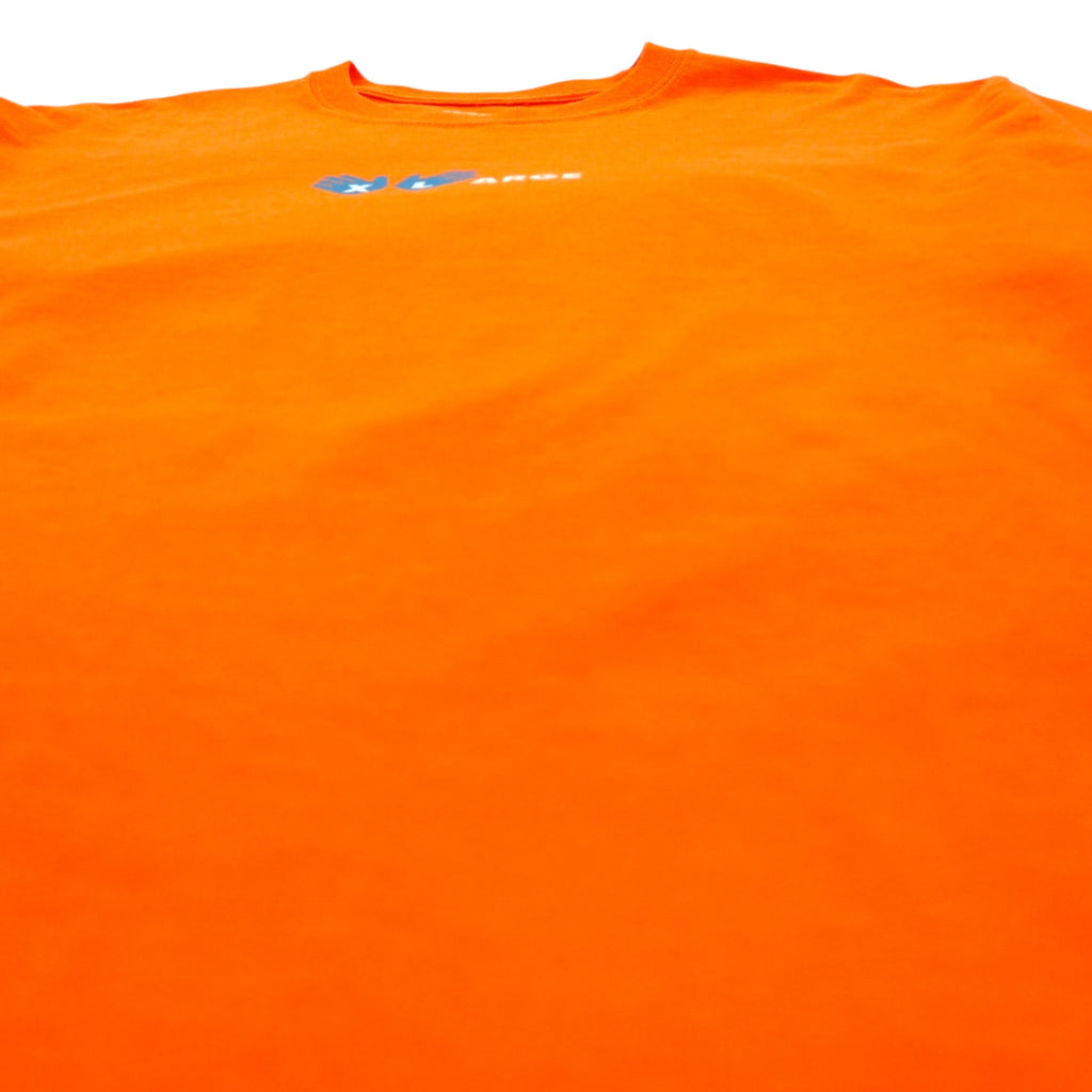 X-LARGE ロゴプリント ロングスリーブTシャツ ロンT L オレンジ コットン 両面プリント