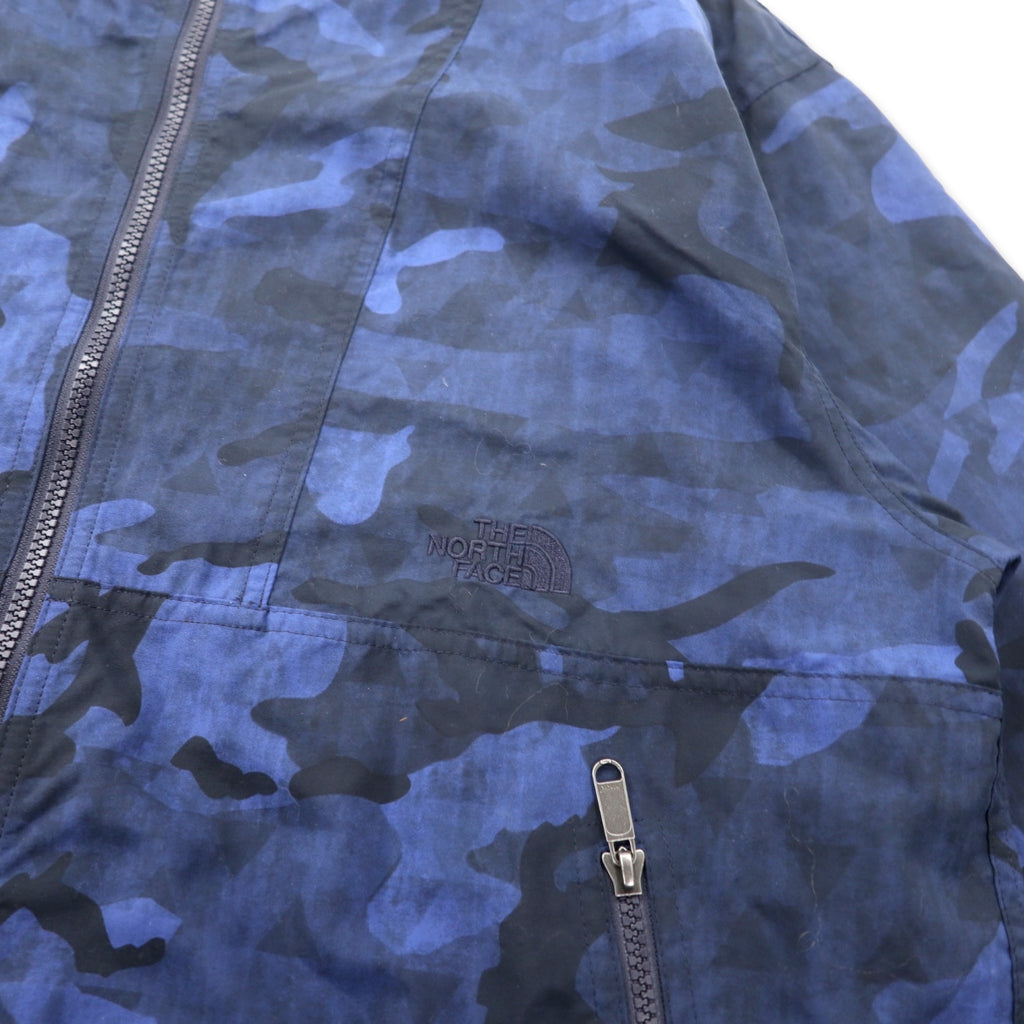 THE NORTH FACE Novelty Compact Jacket L Blue Nylon Camouflage Water Repellent Novelty Compact Jacket NP71535
