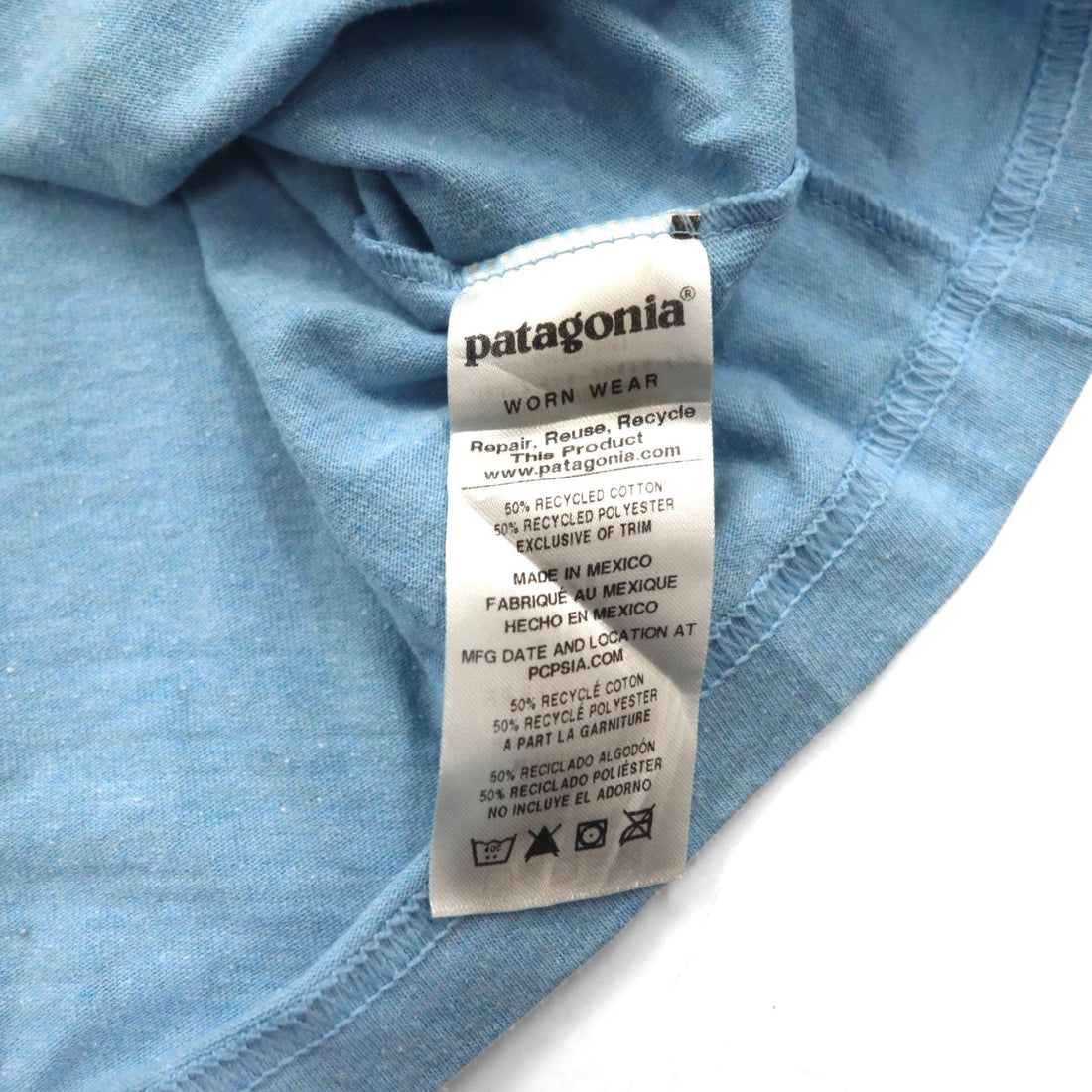 patagonia P-6ロゴ レスポンシビリティー P-6 LOGO RESPONSIBILI-TEE Tシャツ M ブルー 39174