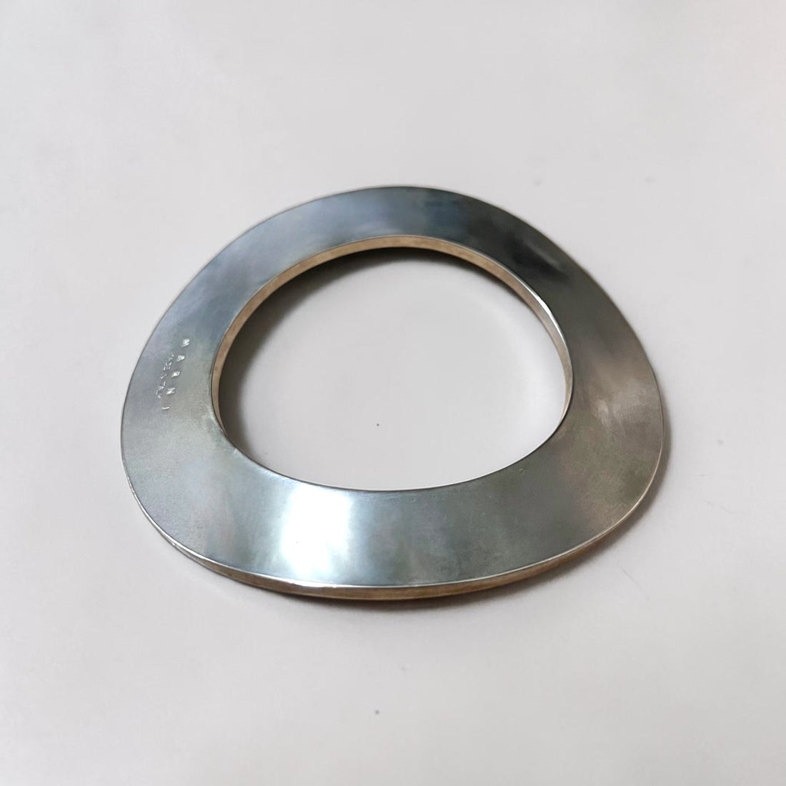 MARNI Italian Made Bracelet Bangle Silver Washer