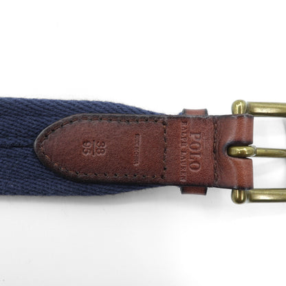 Polo Ralph Lauren  ウェブ ベルト ネイビー キャンバス ゴールド 真鍮 バックル