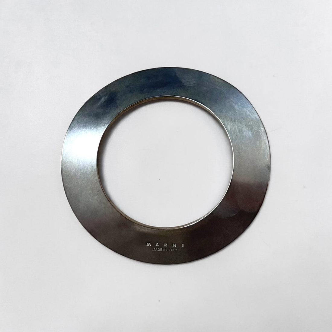 MARNI Italian Made Bracelet Bangle Silver Washer