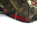 RUSSEL ATHLETIC リアルツリーカモ 6パネルキャップ ONE アジャスタブル カーキ コットン カレッジ NEBRASKA