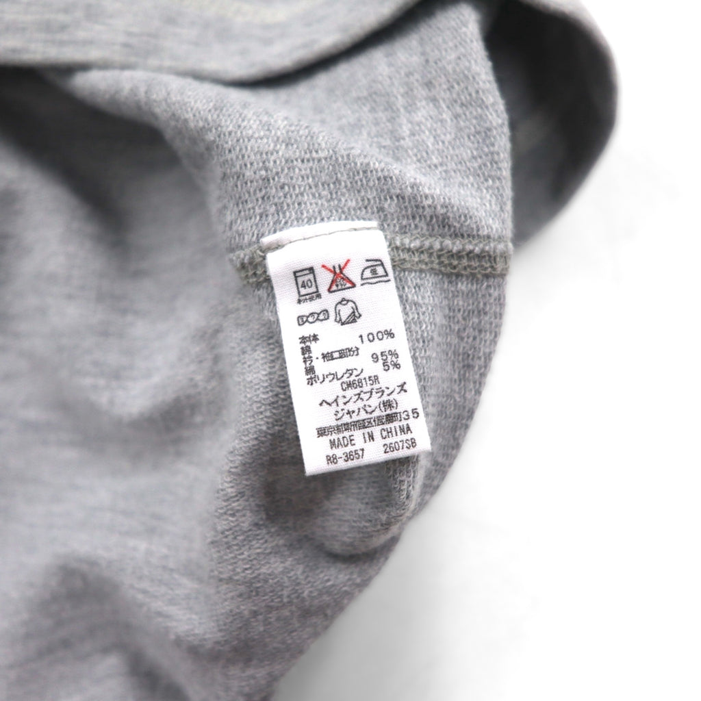 Polo Ralph Lauren 90s Lightweight Raglan V-Neck Sweatshirt, Gray, Size L, with Small Pony Embroidery