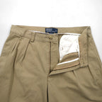 Polo by Ralph Lauren 90年代 ポロチノ TYLER SHORT 2タック ショートパンツ ハーフパンツ M ベージュ コットン