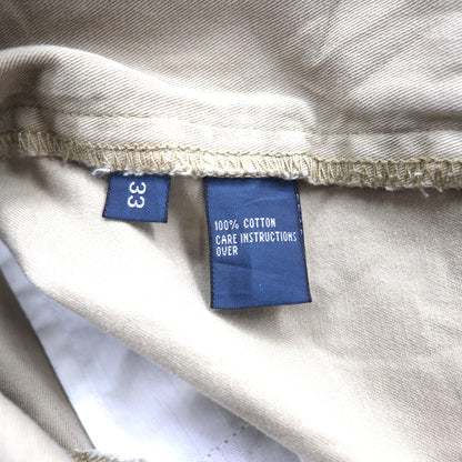 Polo by Ralph Lauren 90年代 ポロチノ TYLER SHORT 2タック ショートパンツ ハーフパンツ M ベージュ コットン