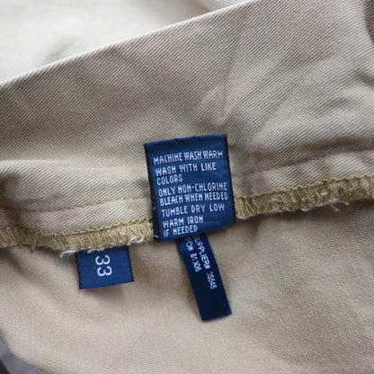 Polo by Ralph Lauren 90年代 ポロチノ TYLER SHORT 2タック ショートパンツ ハーフパンツ M ベージュ コットン