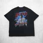 ELVIS PRESLEY エルヴィスプレスリー ミュージック アーティスト Tシャツ 3XL ブラック コットン UNITED STATES TOUR 1976