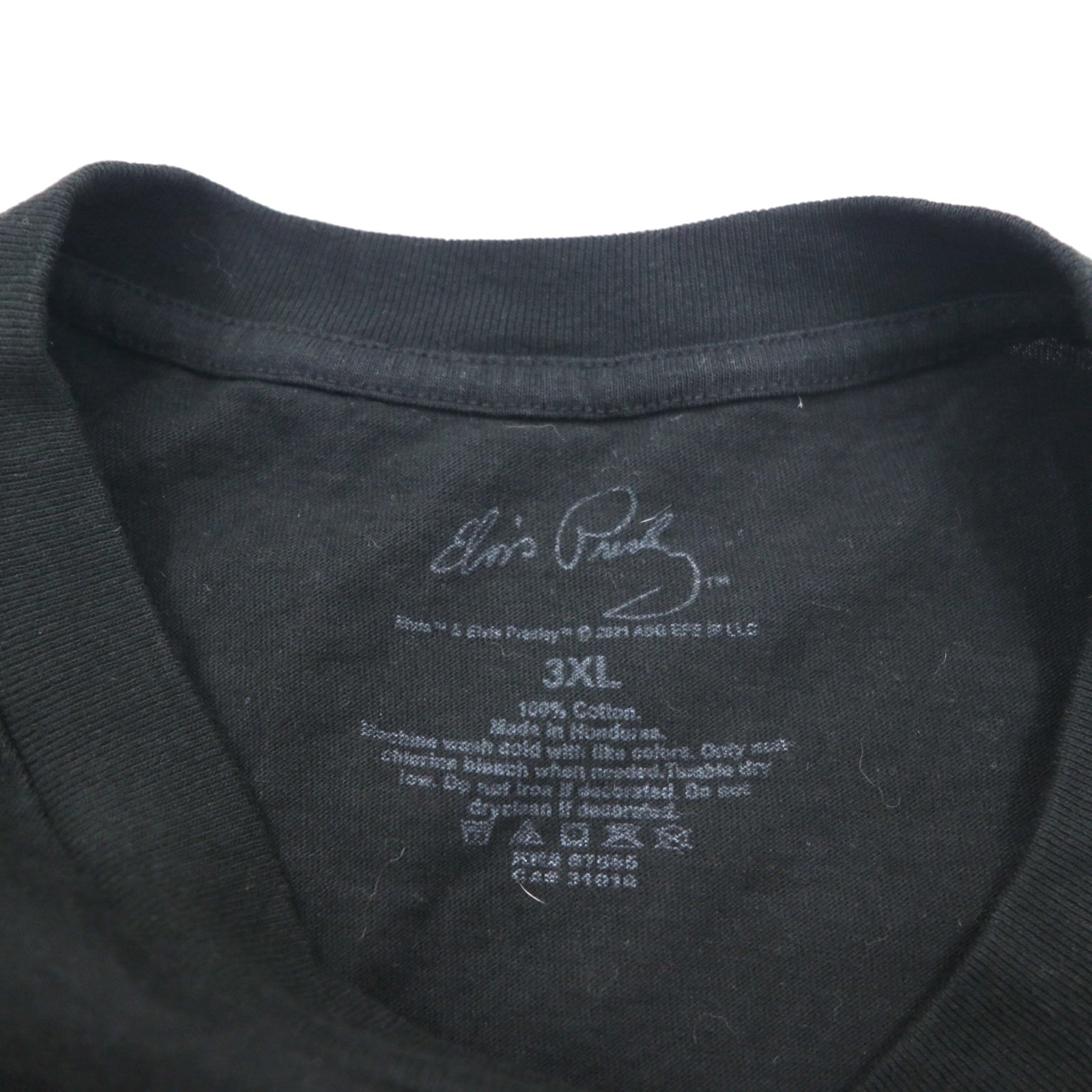 ELVIS PRESLEY エルヴィスプレスリー ミュージック アーティスト Tシャツ 3XL ブラック コットン UNITED STATES TOUR 1976