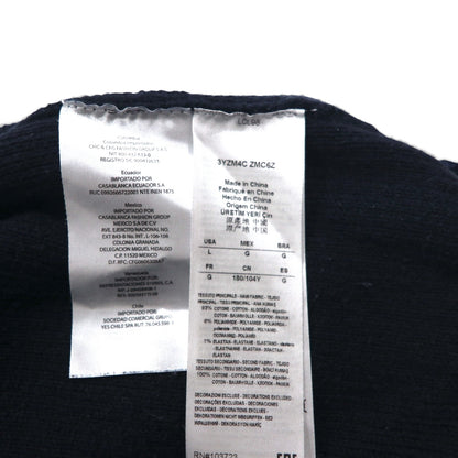 A|X ARMANI EXCHANGE コマンドセーター リブニット L ネイビー フラップ 胸ポケット