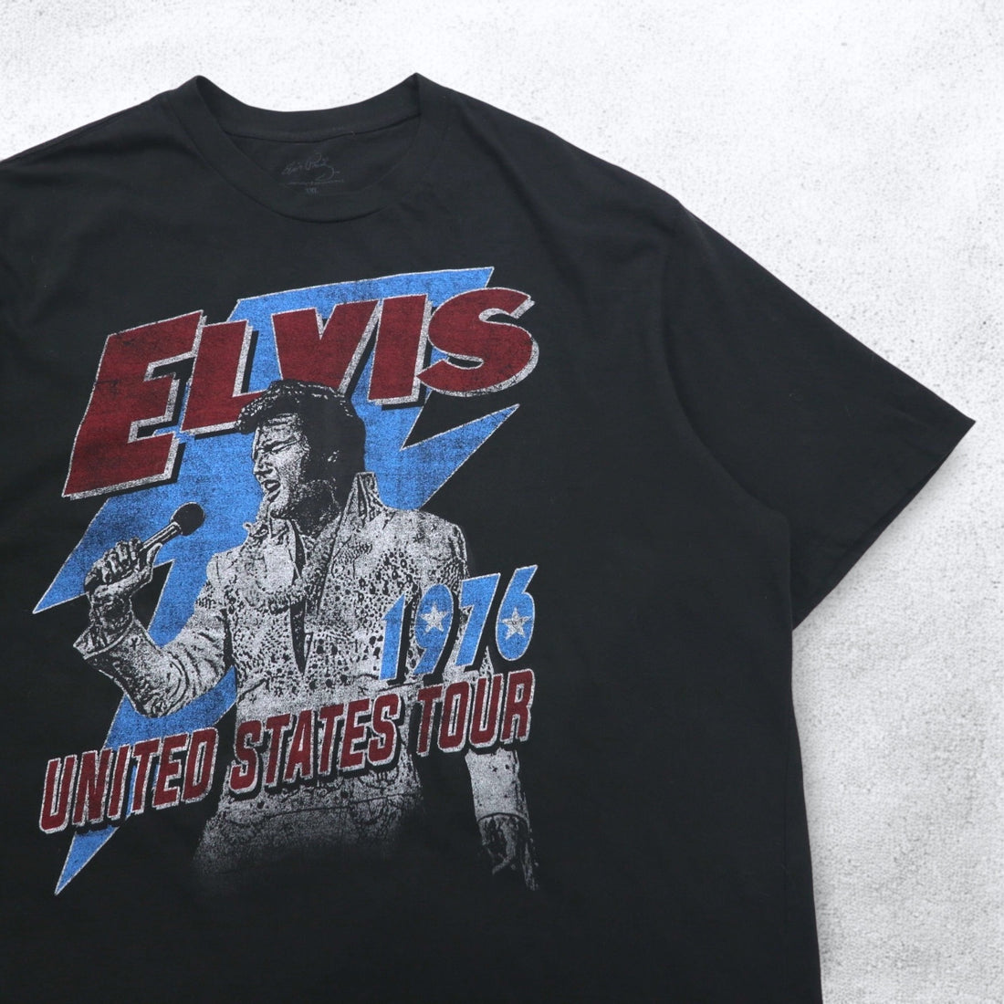 ELVIS PRESLEY Elvis Presley Music Artist T-Shirt 3XL Black Cotton UNITED STATES TOUR 1976