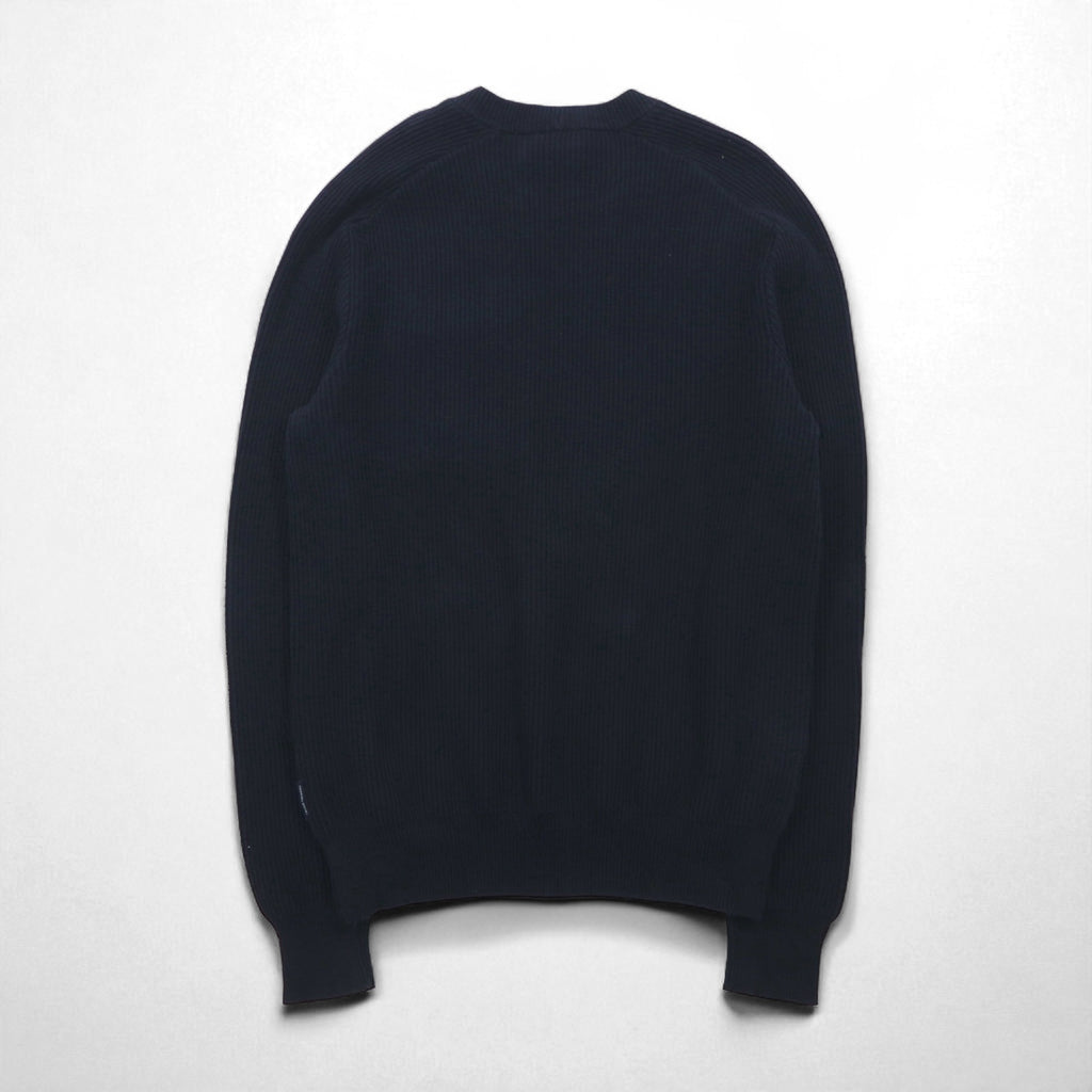 A|X ARMANI EXCHANGE コマンドセーター リブニット L ネイビー フラップ 胸ポケット