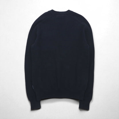 A|X ARMANI EXCHANGE コマンドセーター リブニット L ネイビー フラップ 胸ポケット