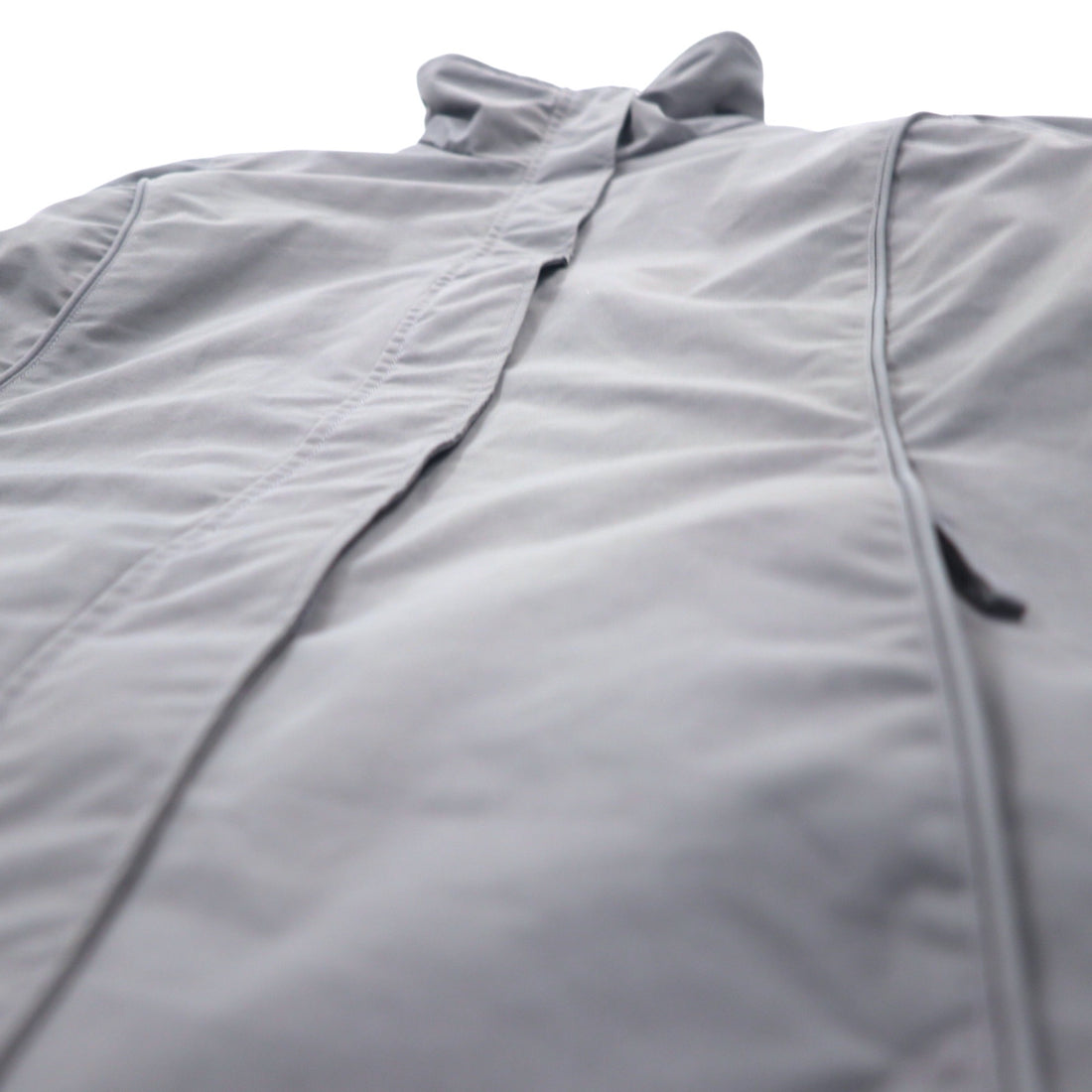 LANDS'END fleece lined shell jacket nylon jacket M grey nylon drawcord waterproof OEKO-TEX