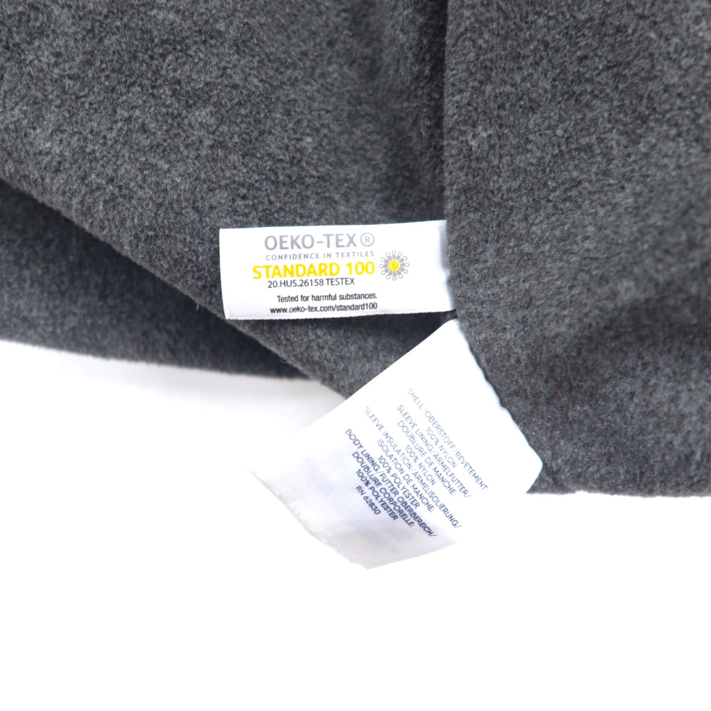 LANDS'END fleece lined shell jacket nylon jacket M grey nylon drawcord waterproof OEKO-TEX