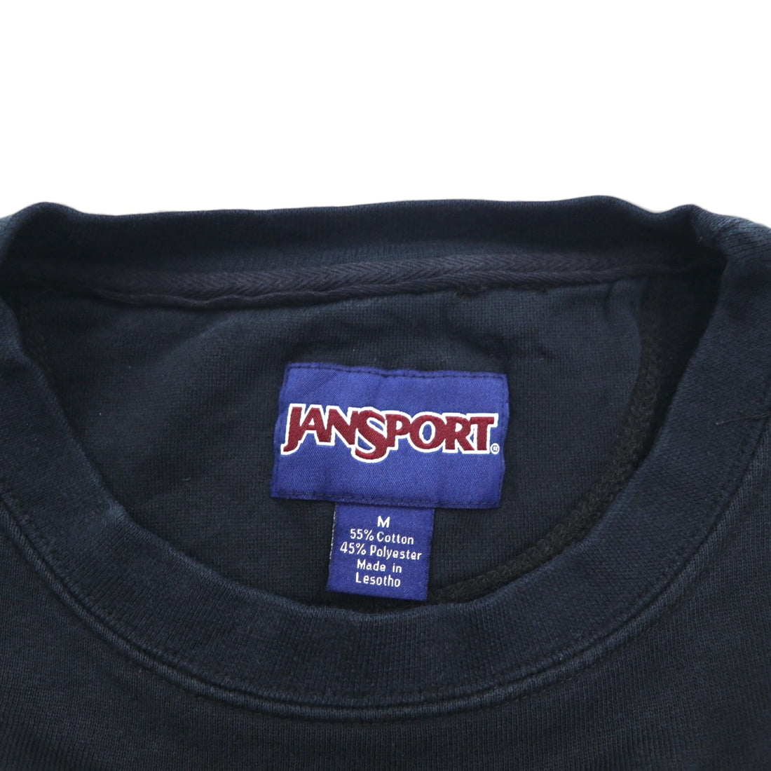 JANSPORT 90s College Print Sweatshirt, Black, Size XL, WOFFORD