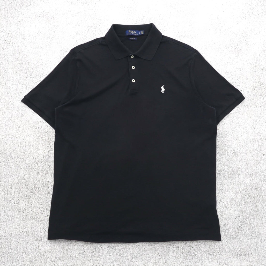 POLO RALPH LAUREN CLASSIC FIT Polo shirt L Black Cotton Small pony embroidery