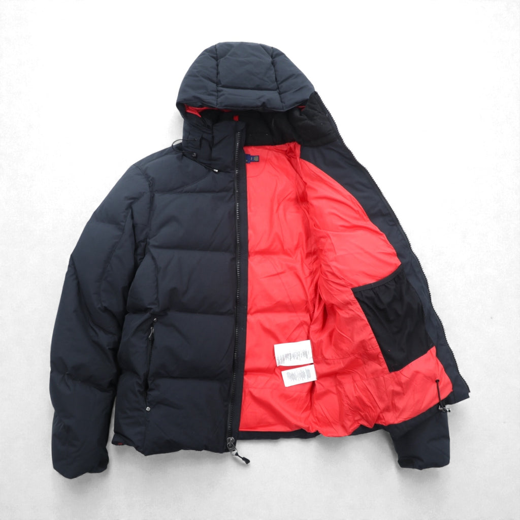 Polo Ralph Lauren ビッグポニー ハイネック ダウンジャケット S ブラック フード着脱 ドローコード