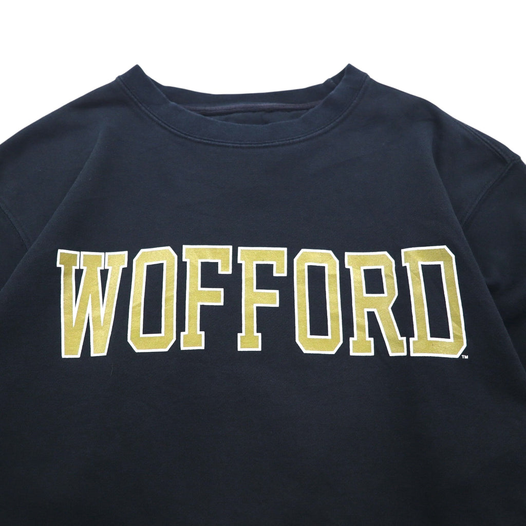 JANSPORT 90s College Print Sweatshirt, Black, Size XL, WOFFORD