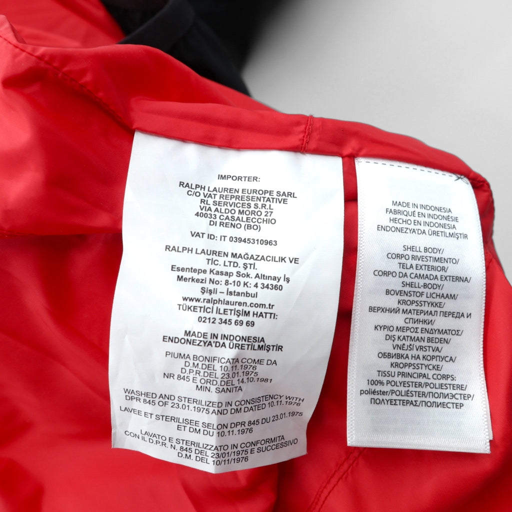 Polo Ralph Lauren ビッグポニー ハイネック ダウンジャケット S ブラック フード着脱 ドローコード