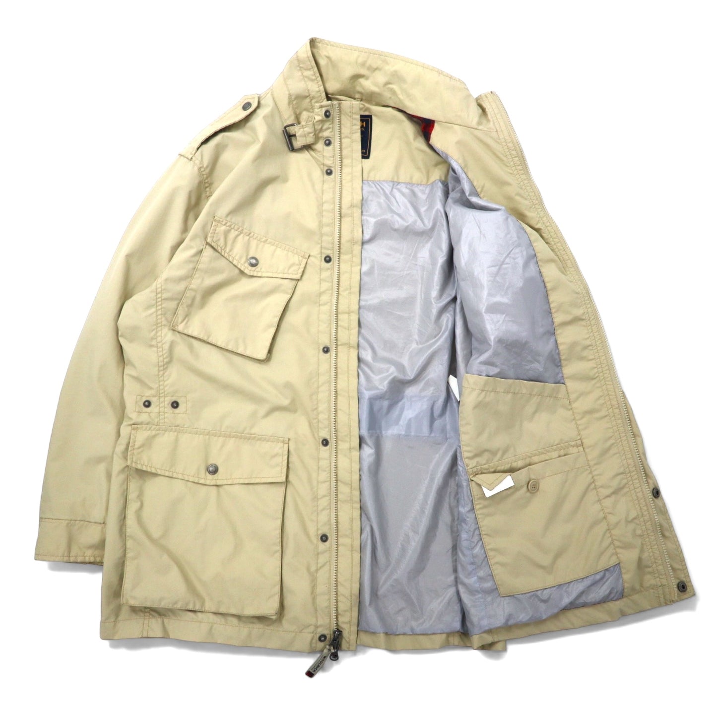 WOOLRICH モーターサイクルジャケット ライダースジャケット XXL ベージュ ナイロン エポレット