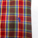 Ralph Lauren 90年代 ボタンダウンシャツ L TALL レッド チェック スモールポニー刺繍 ビッグサイズ