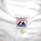 majestic 90年代 MLB ベースボールシャツ XL ホワイト ポリエステル Orioles