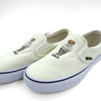 Polo Ralph Lauren ポロベア スリッポン ローカットスニーカー 26cm ホワイト キャンバス KEATON 未使用品