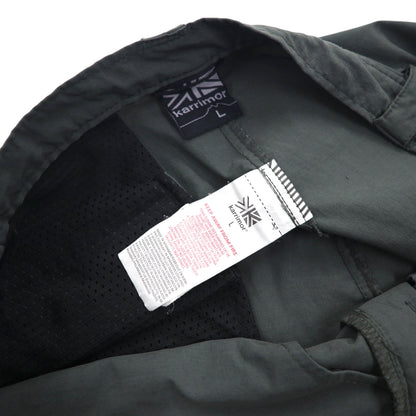 karrimor Outdoor 2-Way Convertible Cargo Shorts, Size L, Gray, Nylon, Waterproof, Stretch