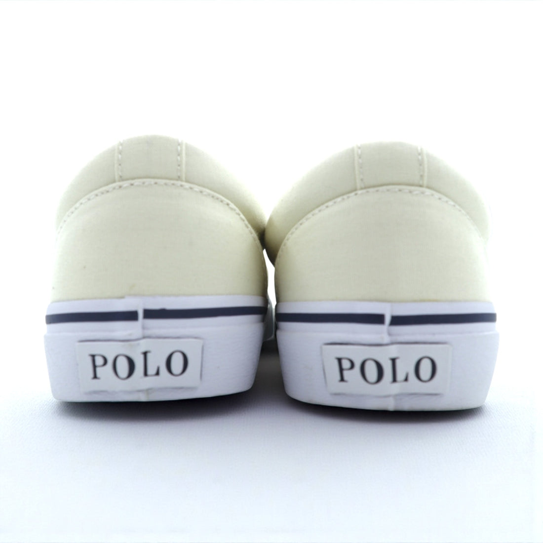Polo Ralph Lauren ポロベア スリッポン ローカットスニーカー 26cm ホワイト キャンバス KEATON 未使用品