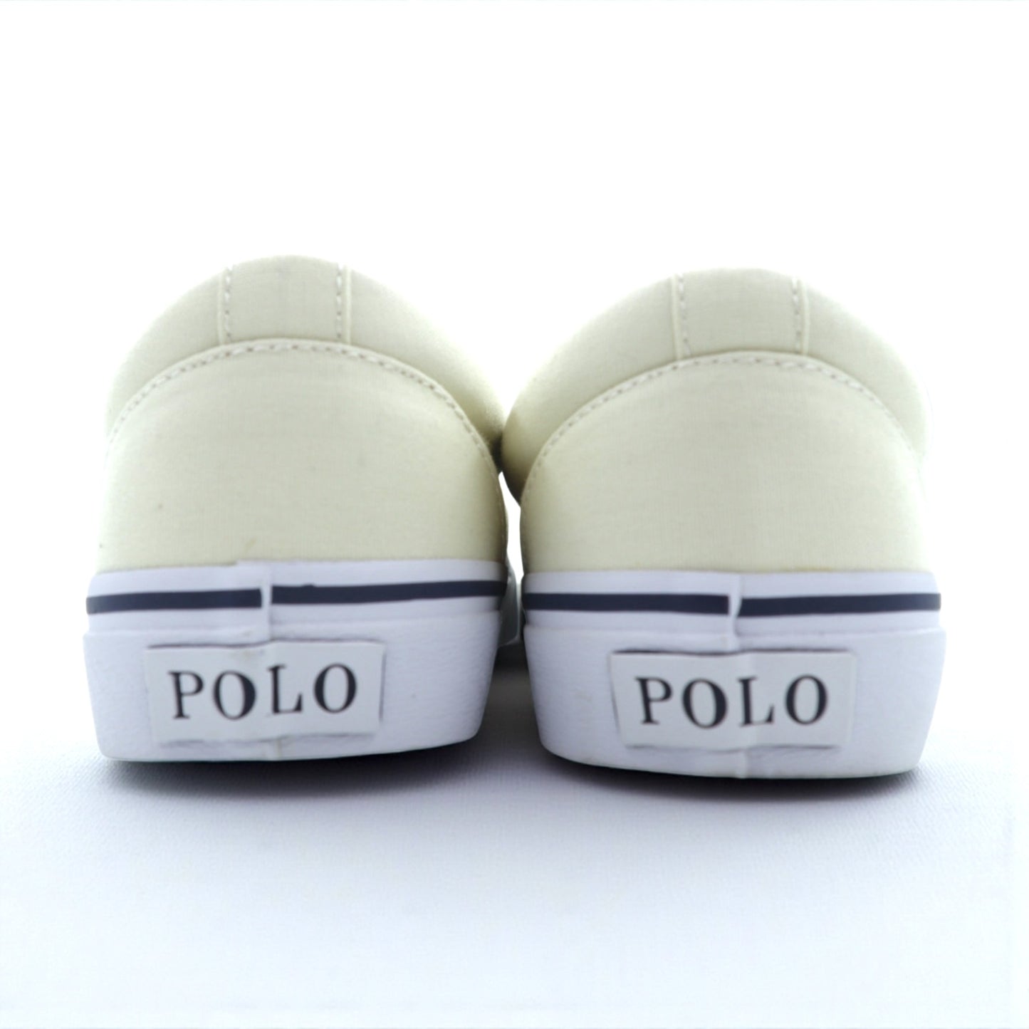 Polo Ralph Lauren ポロベア スリッポン ローカットスニーカー 26cm ホワイト キャンバス KEATON 未使用品