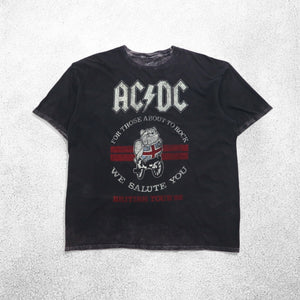 AC/DC ロック バンド Tシャツ XL ブラック コットン BRITISH TOUR '82