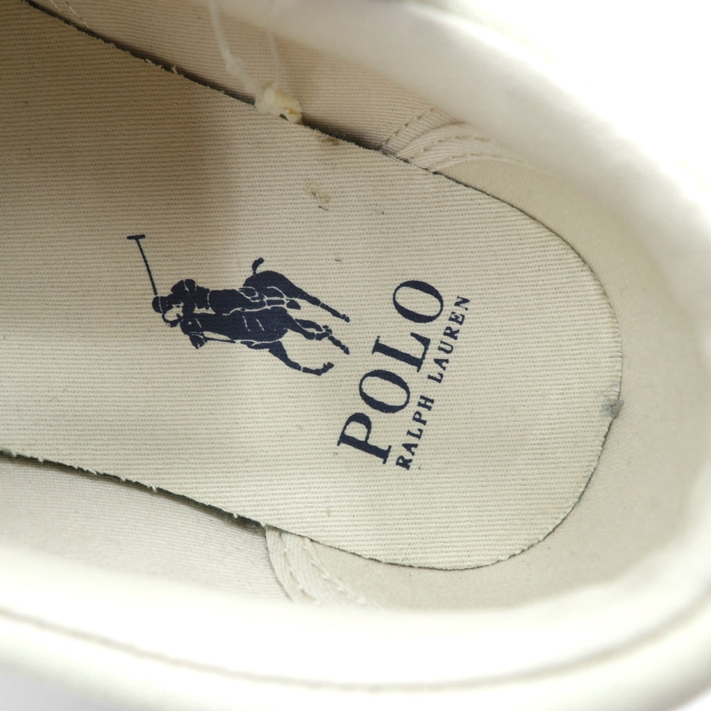 Polo Ralph Lauren ポロベア スリッポン ローカットスニーカー 26cm ホワイト キャンバス KEATON 未使用品