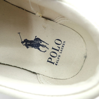 Polo Ralph Lauren ポロベア スリッポン ローカットスニーカー 26cm ホワイト キャンバス KEATON 未使用品