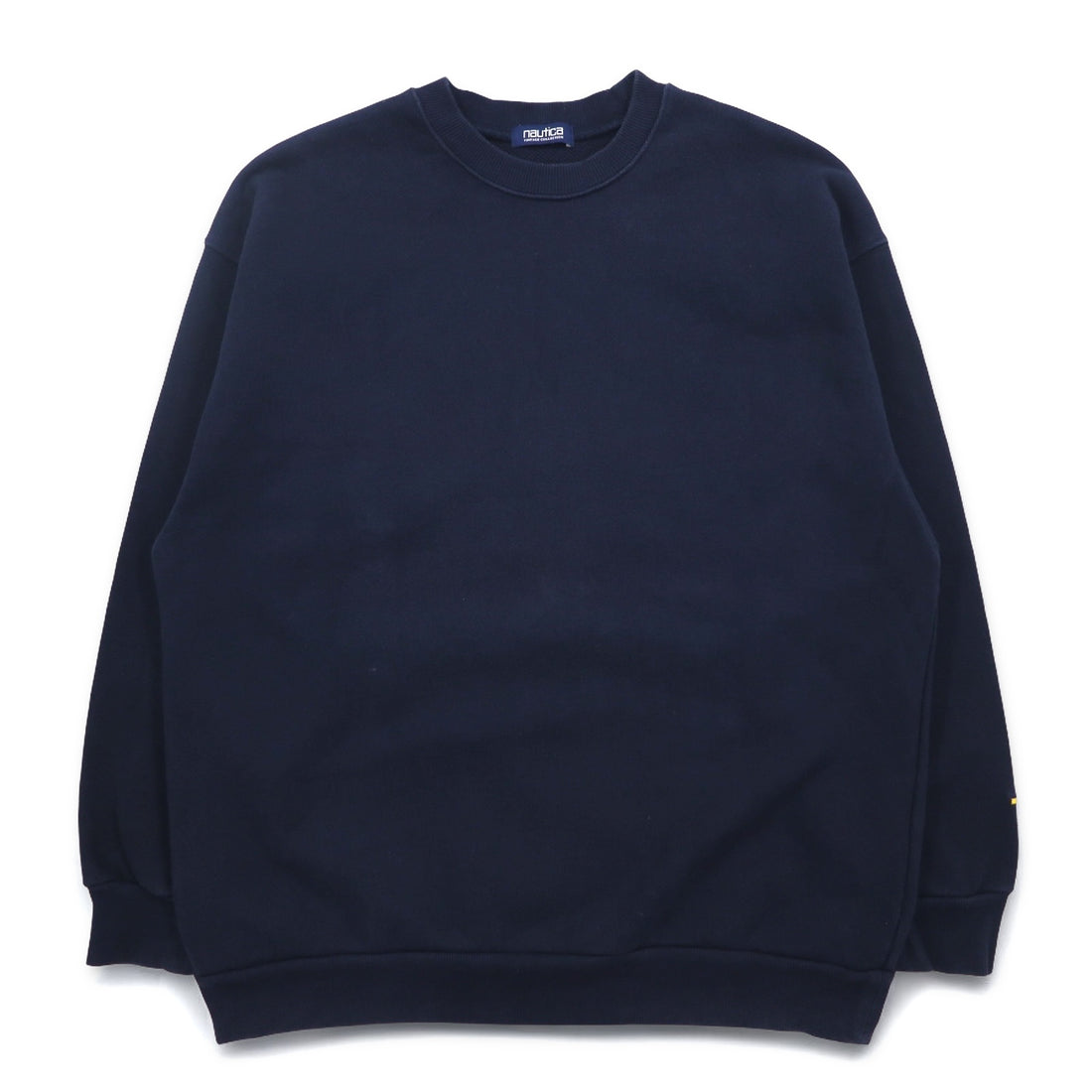 nautica VINTAGE COLLECTION Oversized Basic Crew Sweatshirt S Navy Heavyweight 213-1247