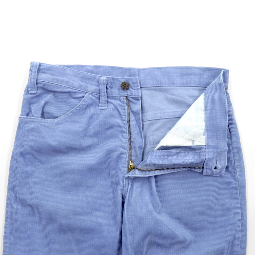 Levi's 80年代 USA製 646 コーデュロイ ベルボトム チノパンツ S ブルー 白タブ 42TALON フレア